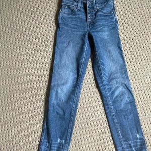Madewell distressed Slim straight jeans with buttons